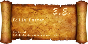 Bille Eszter névjegykártya